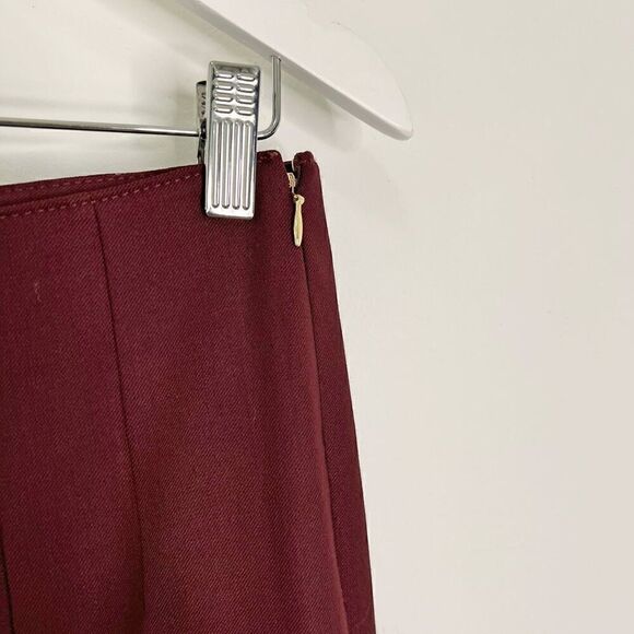 Club Monaco Burgundy Wool Blend Pants with Button Details 295688130 - Picture 5 of 9